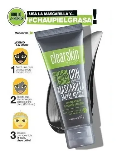 Clearskin Mascarilla Facial Negra Con Minerales Avon