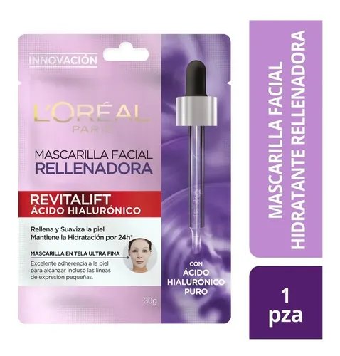 Mascarilla L’oréal Paris Revitalift Ácido Hialurónico Tipo de piel Todo tipo de piel