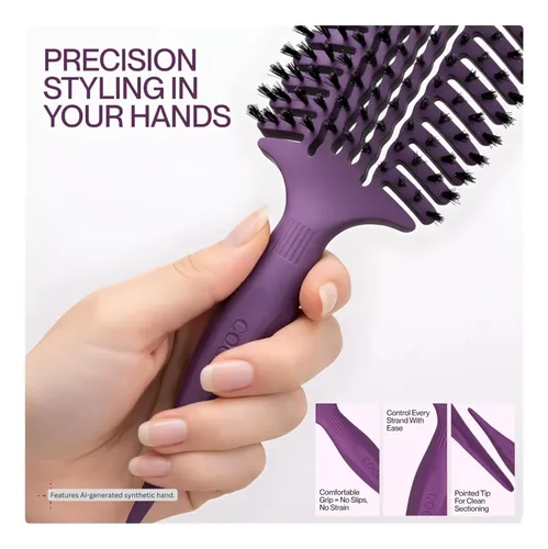 Cepillo De Pelo Cocco Aura Vent Purple De Doble Curvatura