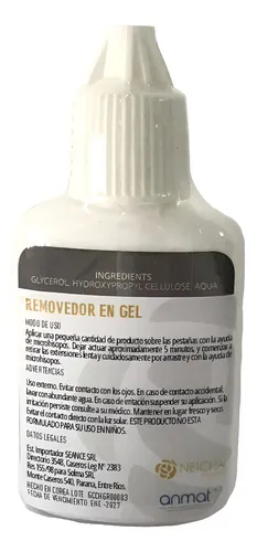 Removedor De Pestañas En Gel Neicha 20 Gr