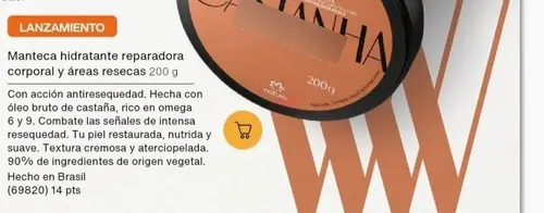 Manteca Antiresequedad Corporal Castaña Ekos Natura 200g