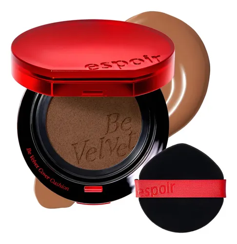Base de Maquillaje Espoir Be Velvet Cover Cushion Líquida, Acabado Aterciopelado y Alta Cobertura