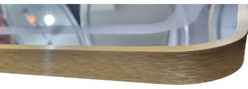 Espejo De Baño Rectangular Con Marco De Aluminio Y Luz Led