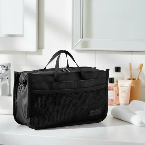Neceser De Viaje Organizador Ideal Maquillaje Cosméticos Color Negro Diseño De La Tela Liso