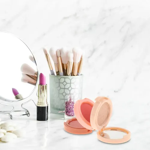 Paleta De Maquillaje Facial De 3 X 2 Coloretes, Ligera E Imp