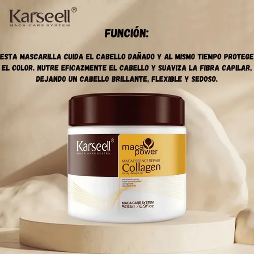 Karseell Mascarilla Hidratante Aceite Capilar Maca Essence