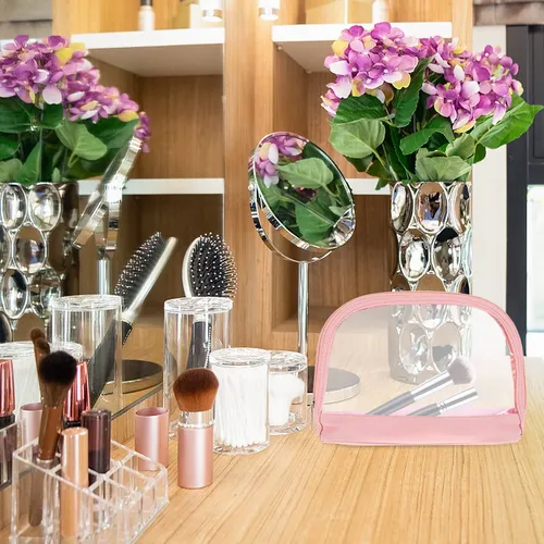 Neceser De Maquillaje Pequeño Transparente Para Mujer