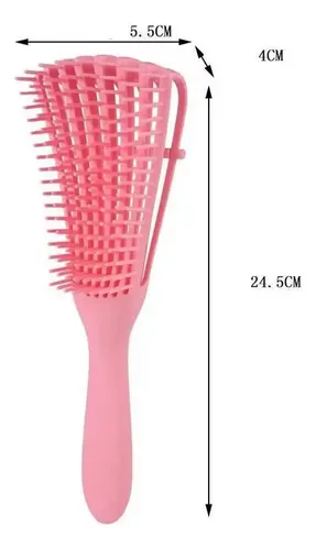 Cepillo Desenredante Negro Para Cabello Rizado Y Chino