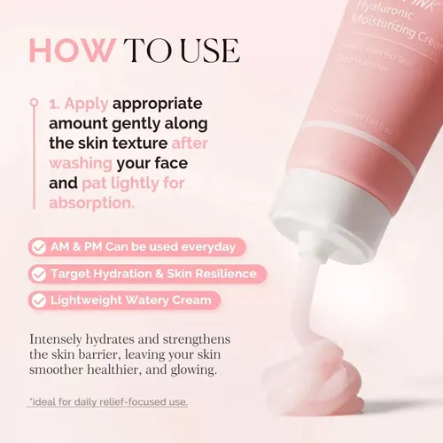 Crema Hidratante Facial Pdrn Salmon Pink Ácido Hialurónico Todo Tipo De Piel Día/noche