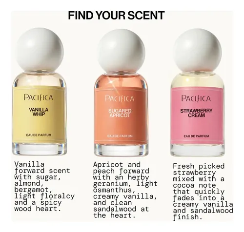 Eau De Parfum Pacifica Con Crema De Fresa, 30 Ml, Para Mujer