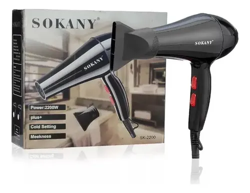 Secador De Pelo Sokany Frío/calor 2200w Negro