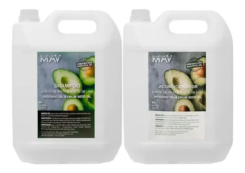 Shampoo Acondicionador Palta Y Lino Mav 5000ml