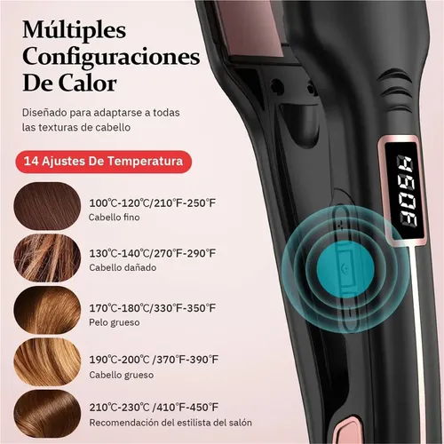 Plancha De Pelo Lcd Infrarroja Profesional