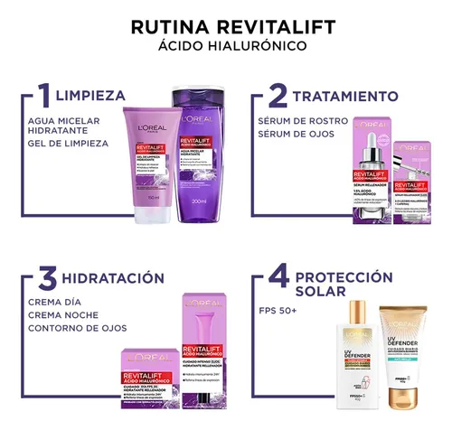 Crema Facial Revitalift Acido Hialuronico Noche 50 Ml 6c