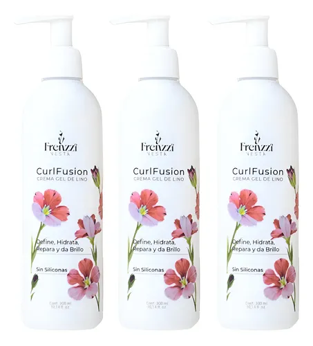 Frenzzi Curl Fusion Crema Gel De Lino 300ml X3
