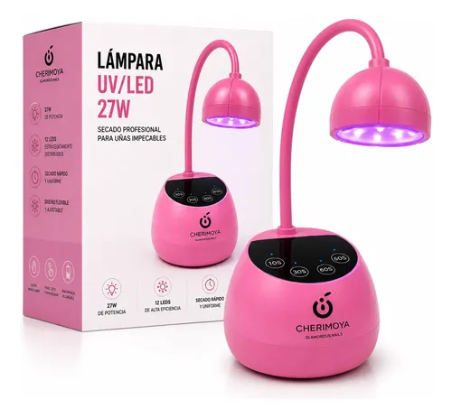 Cabina Lampara Uñas Inalámbrica 27w Uv Led Calabaza Rosa