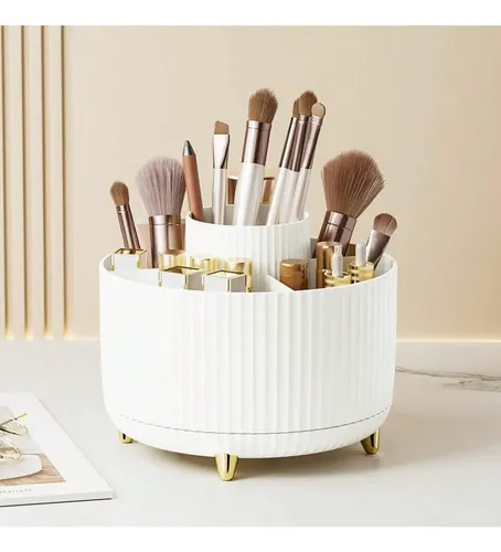 Organizador Giratorio Para Brochas Y Maquillaje