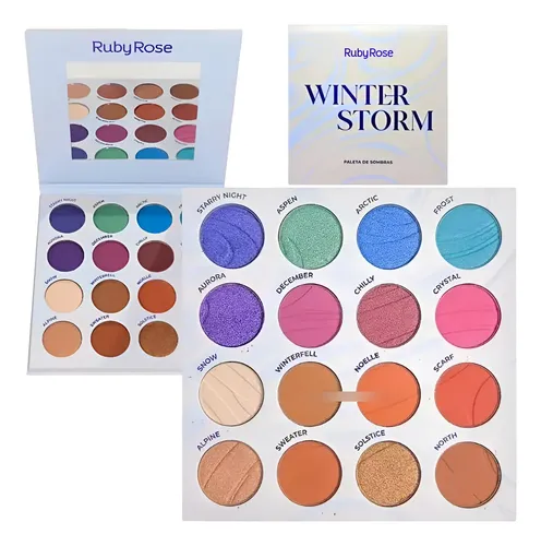 Paleta De 16 Sombras Para Ojos Ruby Rose Winter Storm