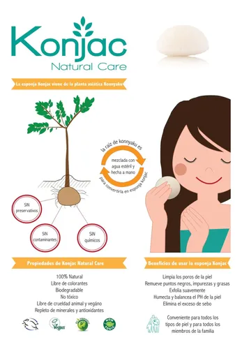 Esponja Coreana Konjac Te Verde Antimanchas Purificacion