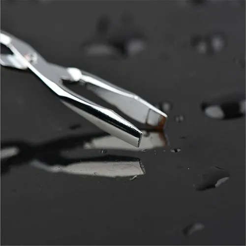 Tijera Y Pinza Acero Plateado Para Cejas Y Vello Facial
