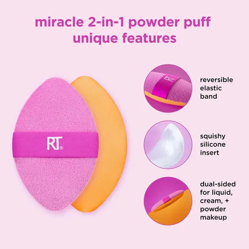 Esponja Y Polvo Para Mezclar Maquillaje Puff Real Techniques