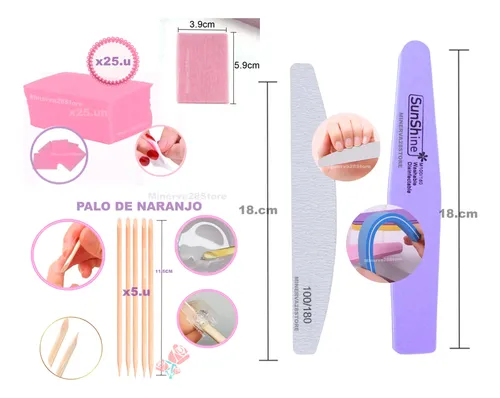 Kit 100 Tips Soft Gel/cabina Bombon/kapping Navi+pincel Lima