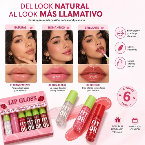 Set De Cuidado Labial Hidratante Glossy Liquid Lip Oil