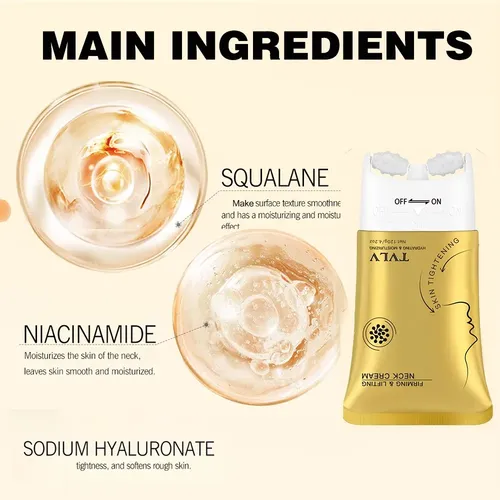 Crema Reafirmante Cuello Tvlv 120g Con Masajeador Todo Tipo