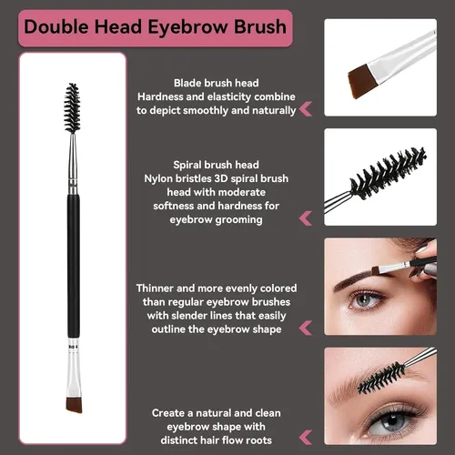 * 12 Brochas Para Delineador Ojos Cejas Y Aplicador De