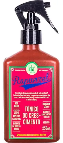 Tónico Capilar Rapunzel Lola Cosmetics 250ml Para Crecimiento y Caída del Cabello