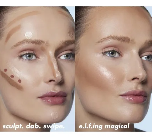 Iluminador Líquido E.l.f Halo Glow Wand 10ml | Brillo Natura Tono Del Maquillaje Light – Medium