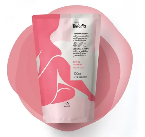 Repuesto De Crema Corporal Nutritiva Natura Tododia Frutas Rojas X 400 Ml