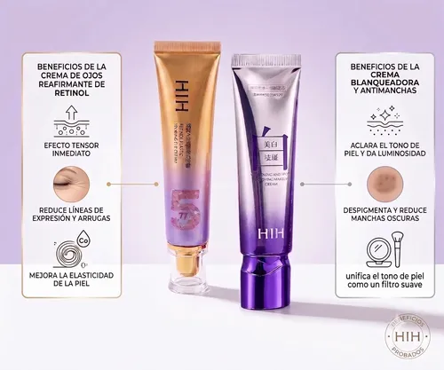 Kit Antiarruga Retinol Contorno Ojos Crema Aclarante Antiage