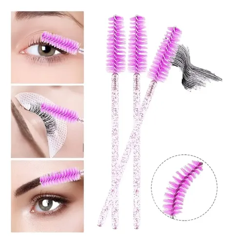 50 Unidades Cepillos Desechables Pestañas Cejas Smlashes