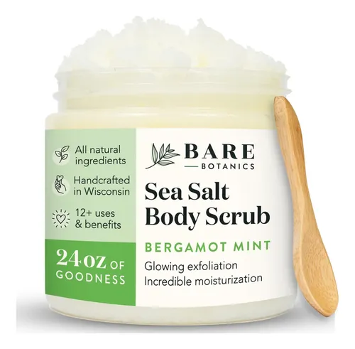 Exfoliante Corporal Bare Botanics, Bergamota Y Menta, 720 Ml