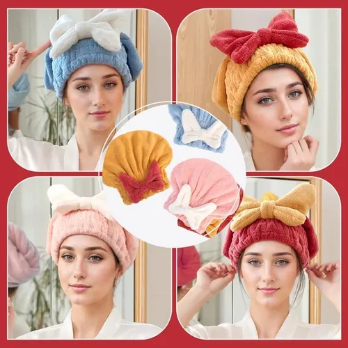 Genérico 2 Gorros De Microfibra Para Secar El Cabello Toalla