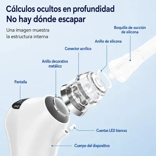 Removedor Aspirador De Caseum calculos Piedras En Las Amígdalas 3 Modos De Intensidad USB Recargable Luz LED Jeringa Espejo 3 Puntas