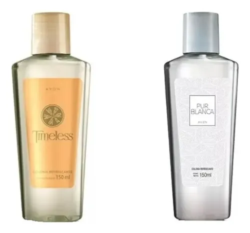Timeless Y Pur Blanca Colonia Femenina Avon 150 Ml Setx2
