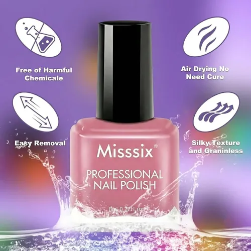 Set De 12 Esmaltes Misssix Con Base Y Top Coat