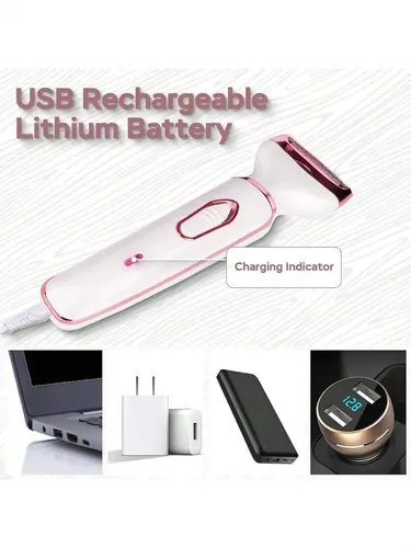 Depiladora Mujer 4 En 1eléctrica Usb Uso Seco Y Húmedo