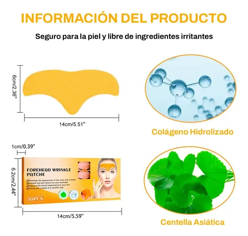 Parches Frente Antiarrugas Naturales Firmeza Elasticidad X30