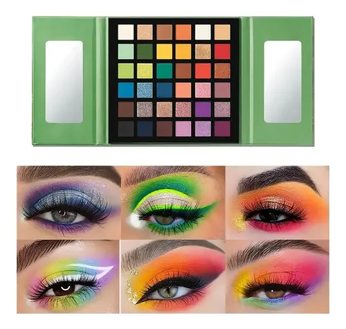 K’apeine Paleta Sombras 36 Colores Neon Mate Shimmer Glitter