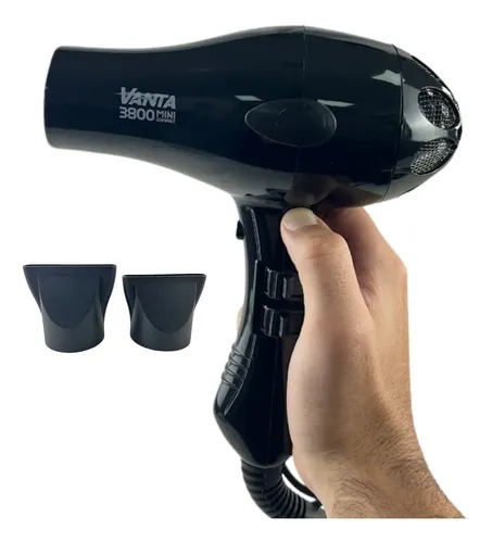 Secador De Pelo Vanta 3800 Mini Compact Peluqueria Negro
