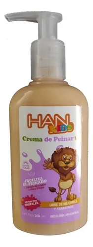 Crema De Peinar Han Kids Libre De Siliconas X 200 Ml