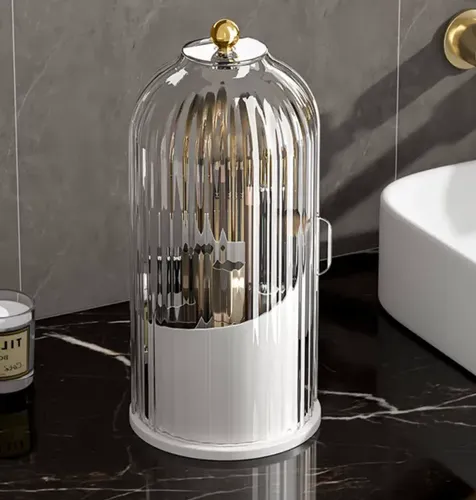 Organizador Maquillaje Porta Cosmético Giratorio Acrílico