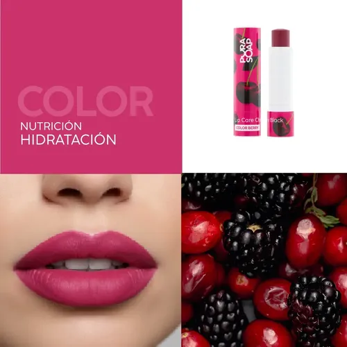 Bálsamo Labial Hidratante Con Color Blackberry Pura Soap