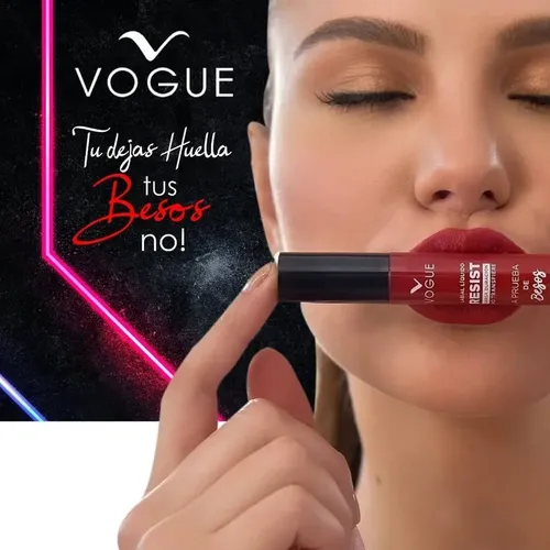 Labial Liquido Vogue Resist 100% Mate De Larga Duracion