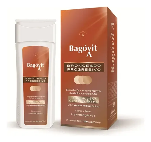 Autobronceante Bagovit A Bronceado Progresivo X 200 Gr