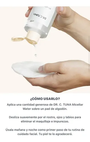 Agua Micelar Thermal Limpiadora Dr C Tuna Farmasi 225mls