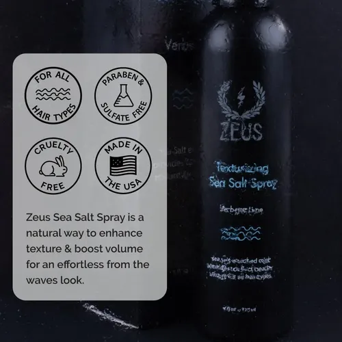Aerosol Para Cabello Con Sal Marina Zeus, Bruma Voluminizado